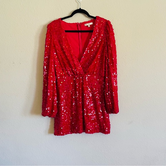 Sequin Mini Dress in Vibrant Pink - Picture 2 of 13